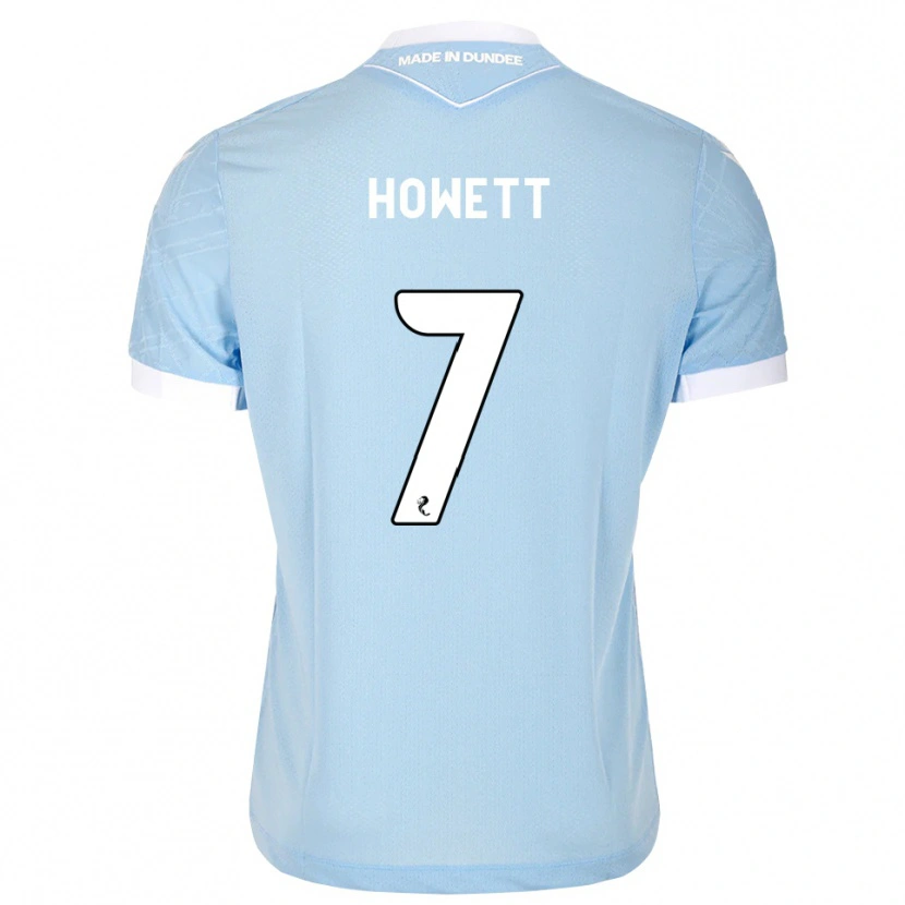 Danxen Homme Maillot Leo Howett #7 Bleu Ciel Clair Blanc Tenues Extérieur 2026/27 T-Shirt