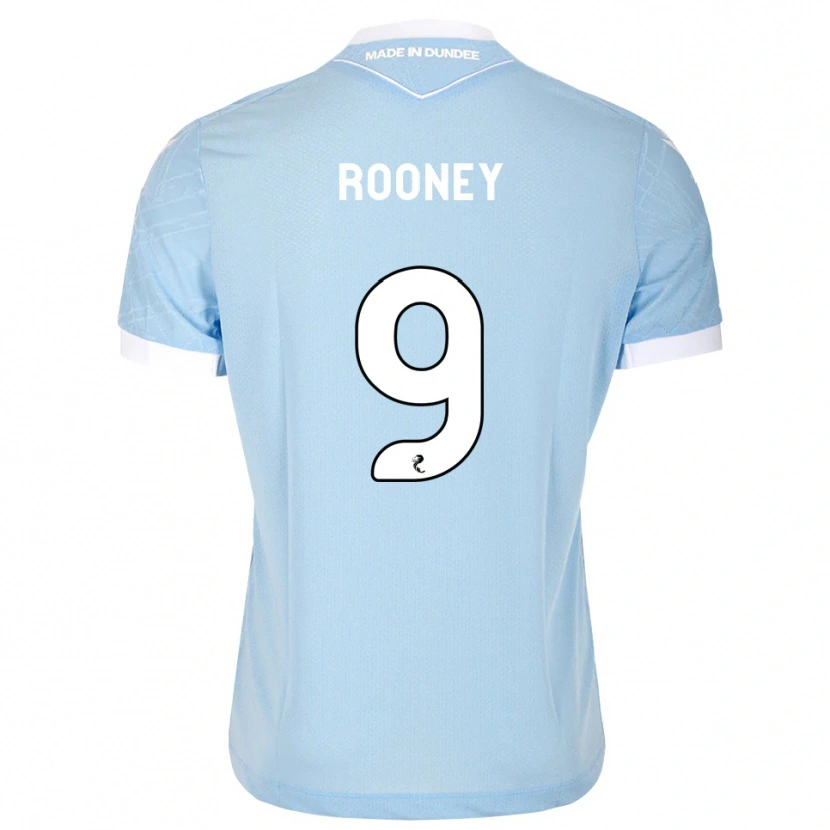 Danxen Homme Maillot Chris Rooney #9 Bleu Ciel Clair Blanc Tenues Extérieur 2026/27 T-Shirt