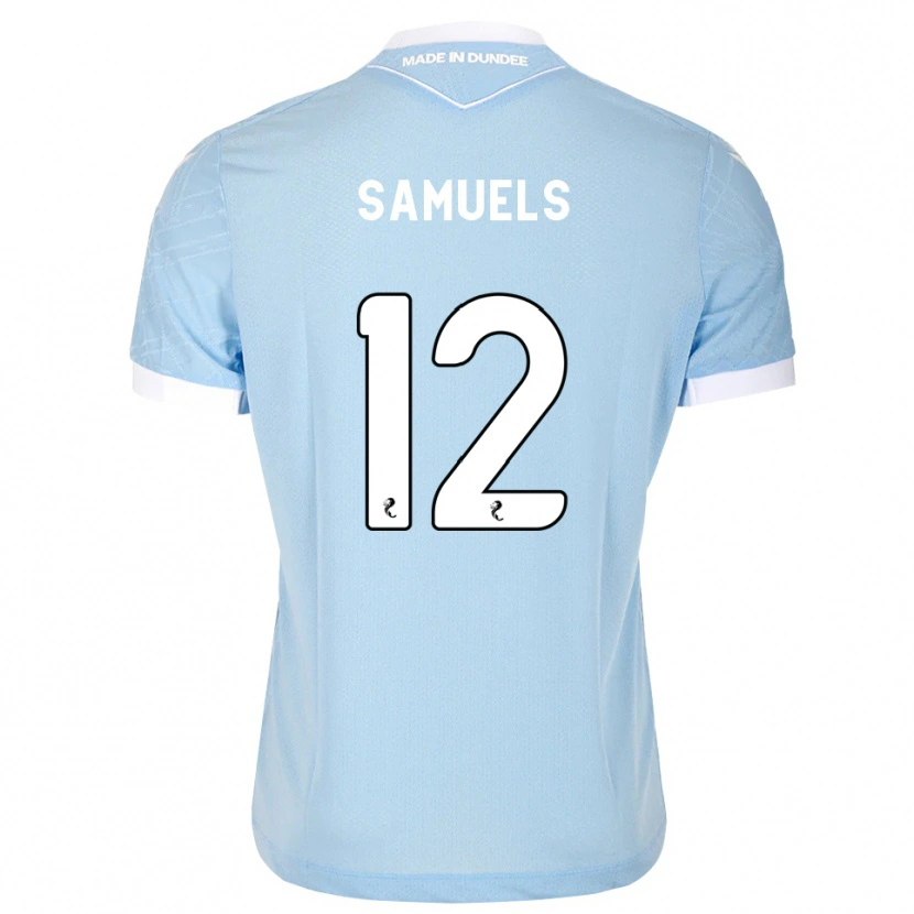 Danxen Homme Maillot Imari Samuels #12 Bleu Ciel Clair Blanc Tenues Extérieur 2026/27 T-Shirt