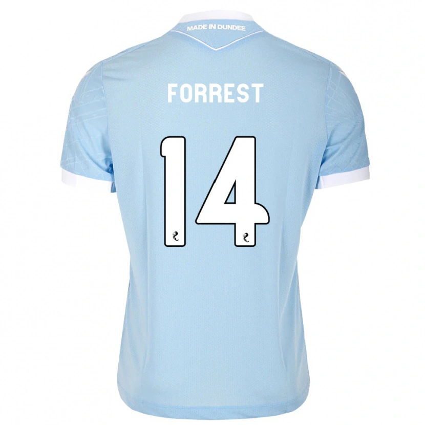 Danxen Homme Maillot Alan Forrest #14 Bleu Ciel Clair Blanc Tenues Extérieur 2026/27 T-Shirt