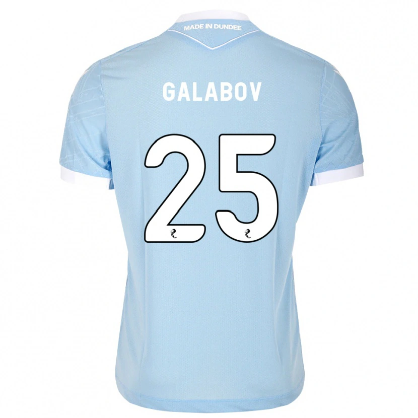 Danxen Homme Maillot Plamen Galabov #25 Bleu Ciel Clair Blanc Tenues Extérieur 2026/27 T-Shirt