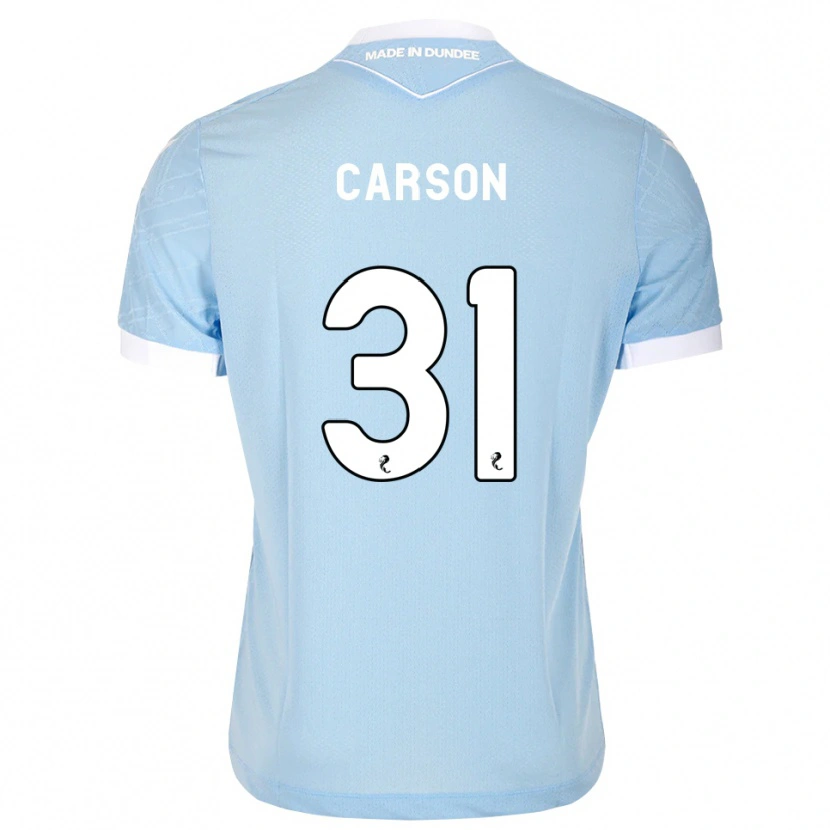 Danxen Homme Maillot Trevor Carson #31 Bleu Ciel Clair Blanc Tenues Extérieur 2026/27 T-Shirt