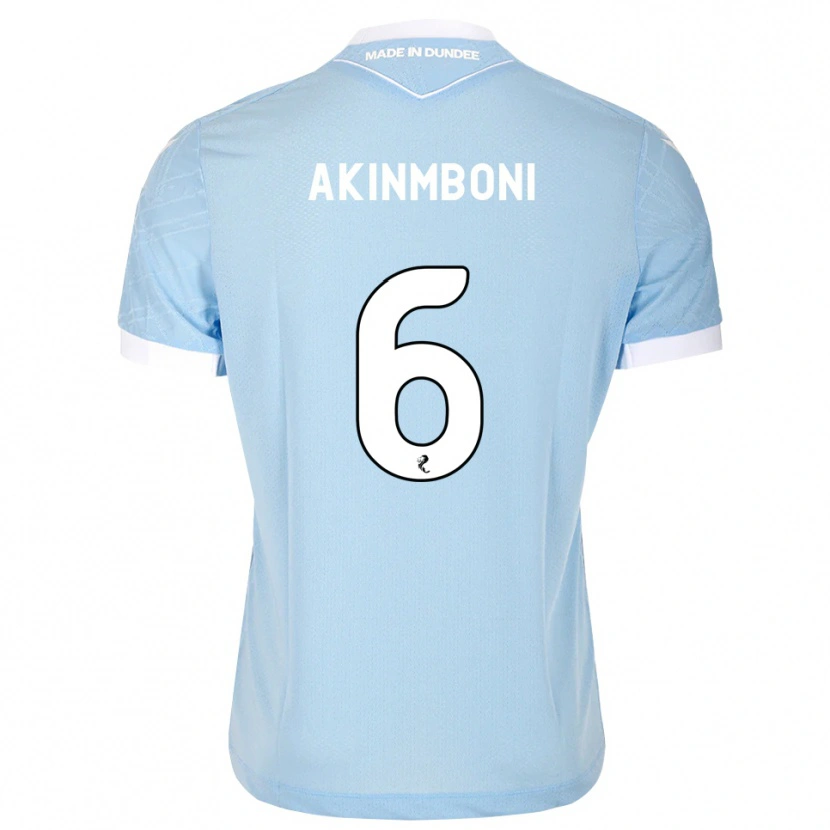 Danxen Homme Maillot Matai Akinmboni #6 Bleu Ciel Clair Blanc Tenues Extérieur 2026/27 T-Shirt