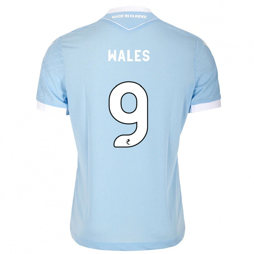 Danxen Homme Maillot Bobby Wales #9 Bleu Ciel Clair Blanc Tenues Extérieur 2026/27 T-Shirt