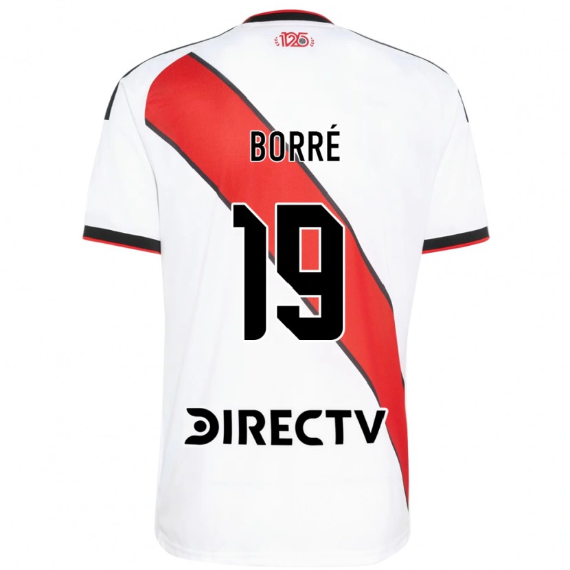 Danxen Femme Maillot Rafael Santos Borré #19 Rouge Blanc Noir Tenues Domicile 2026/27 T-Shirt