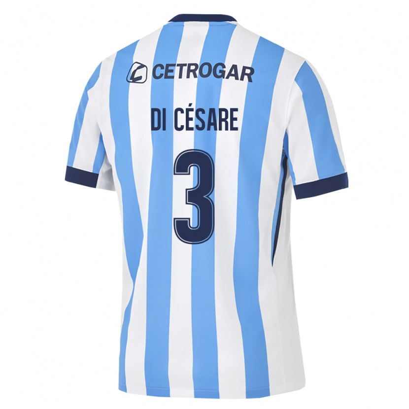 Danxen Femme Maillot Marco Di Césare #3 Bleu Clair Blanc Noir Tenues Domicile 2026/27 T-Shirt