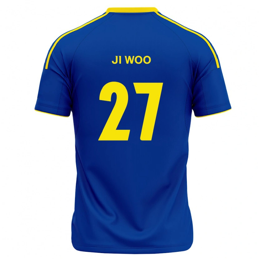 Danxen Femme Maillot Ji-Woo Lee #27 Bleu Royal Jaune Tenues Domicile 2026/27 T-Shirt