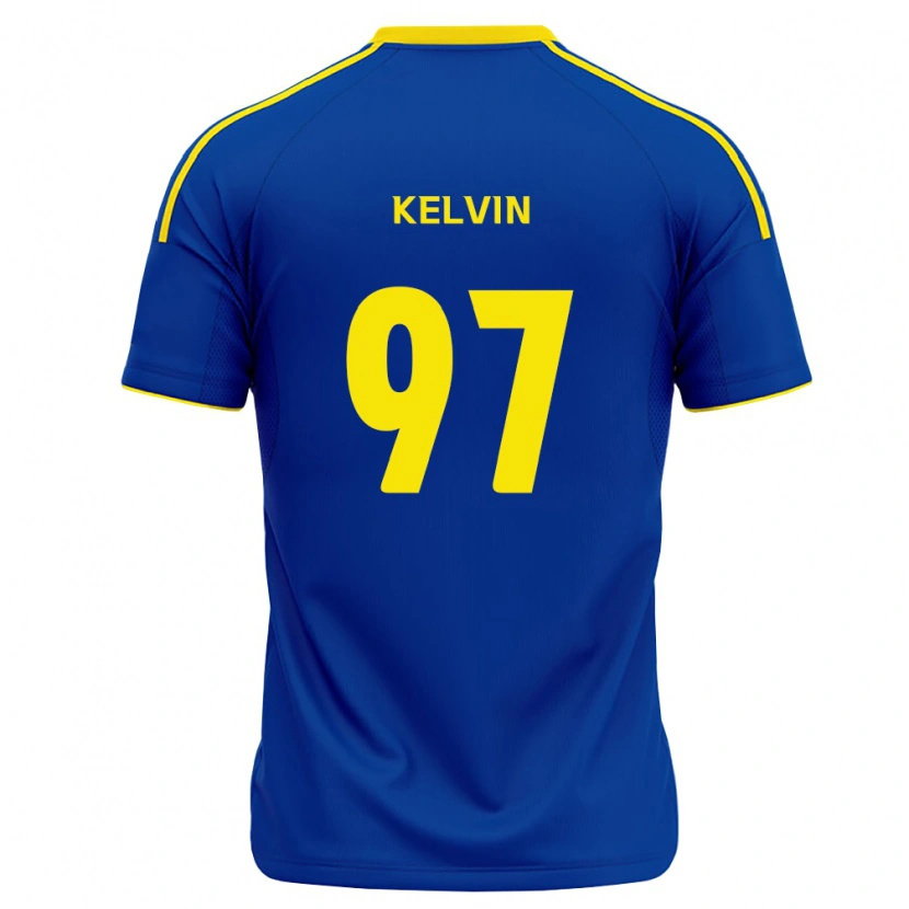 Danxen Femme Maillot Kelvin #97 Bleu Royal Jaune Tenues Domicile 2026/27 T-Shirt