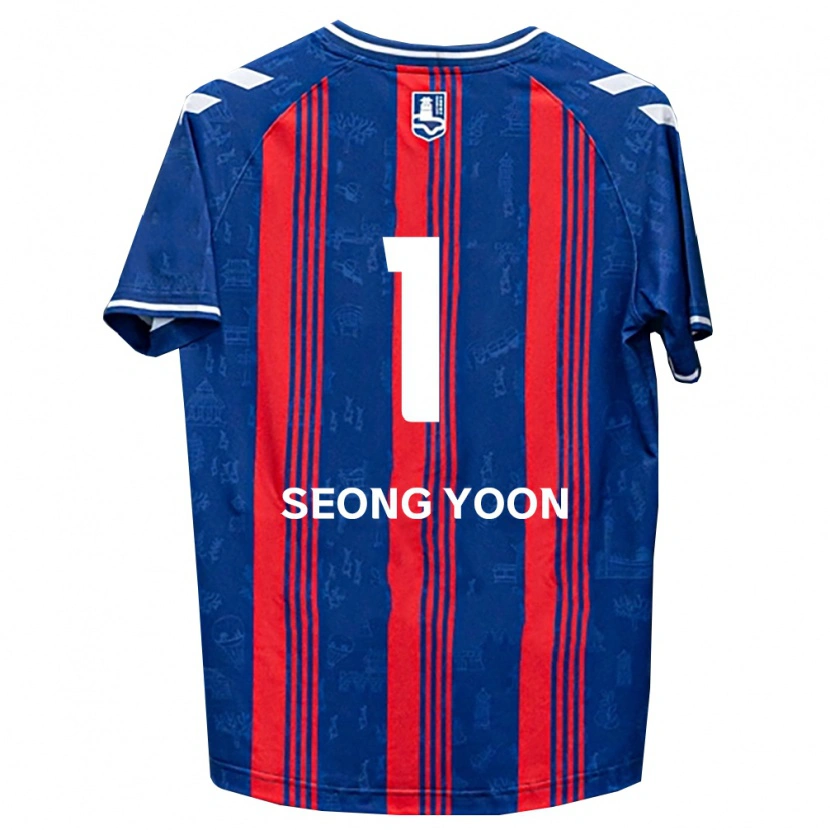 Danxen Femme Maillot Seong-Yoon Kim #1 Bleu Rouge Blanc Tenues Domicile 2026/27 T-Shirt