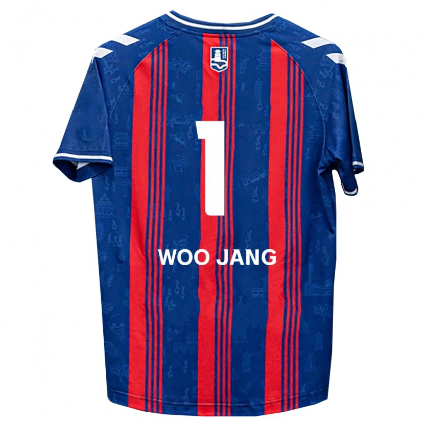 Danxen Femme Maillot Woo-Jang Jo #1 Bleu Rouge Blanc Tenues Domicile 2026/27 T-Shirt