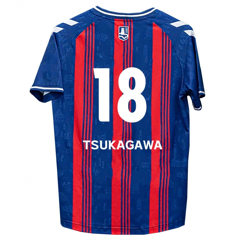 Danxen Femme Maillot Koki Tsukagawa #18 Bleu Rouge Blanc Tenues Domicile 2026/27 T-Shirt