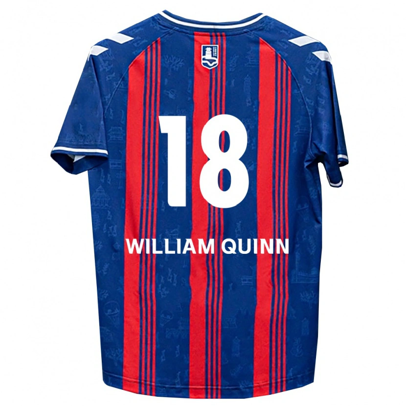 Danxen Femme Maillot Max William Quinn #18 Bleu Rouge Blanc Tenues Domicile 2026/27 T-Shirt