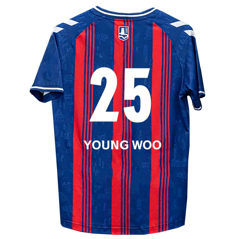 Danxen Femme Maillot Young-Woo Jang #25 Bleu Rouge Blanc Tenues Domicile 2026/27 T-Shirt
