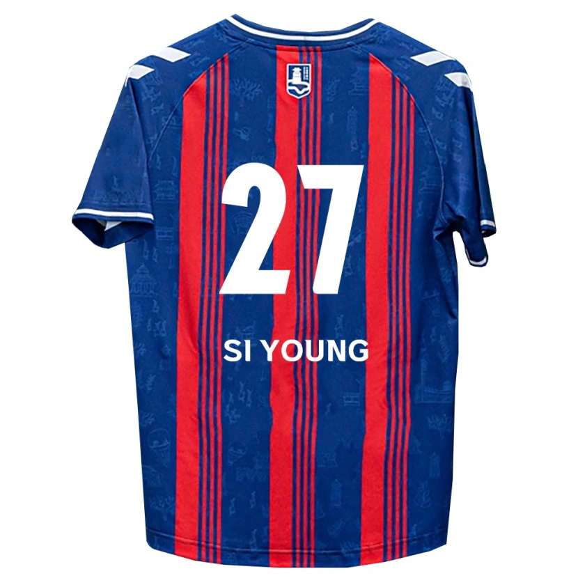 Danxen Femme Maillot Si-Young Lee #27 Bleu Rouge Blanc Tenues Domicile 2026/27 T-Shirt