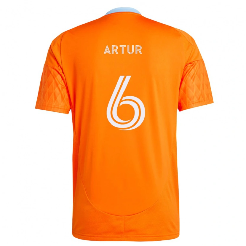 Danxen Femme Maillot José Artur De Lima Júnior #6 Orange Blanc Tenues Domicile 2026/27 T-Shirt