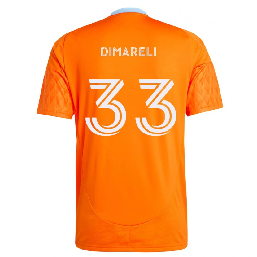 Danxen Femme Maillot Mattheo Dimareli #33 Orange Blanc Tenues Domicile 2026/27 T-Shirt
