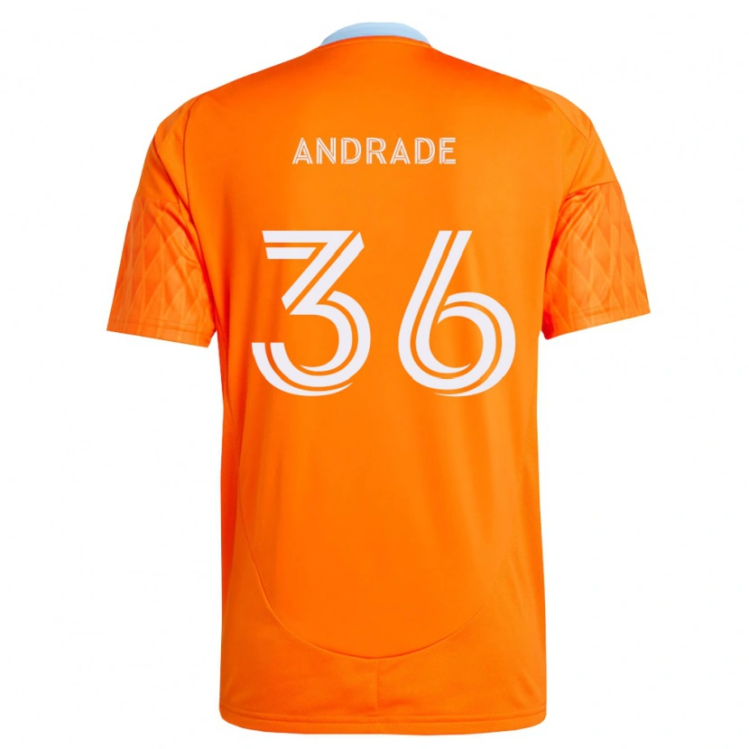 Danxen Femme Maillot Felipe Andrade #36 Orange Blanc Tenues Domicile 2026/27 T-Shirt
