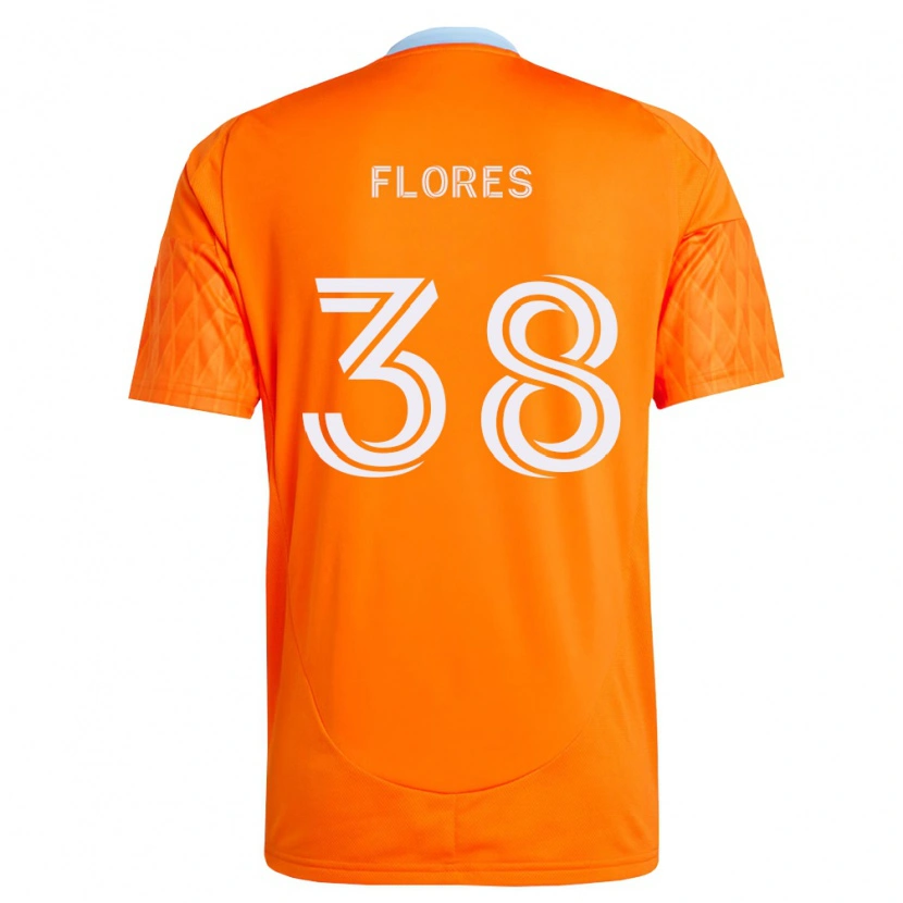 Danxen Femme Maillot Omar Flores #38 Orange Blanc Tenues Domicile 2026/27 T-Shirt