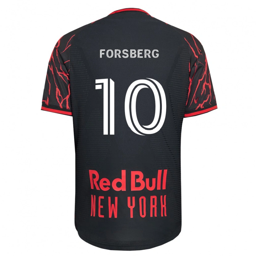 Danxen Femme Maillot Emil Forsberg #10 Rouge Noir Blanc Tenues Domicile 2026/27 T-Shirt
