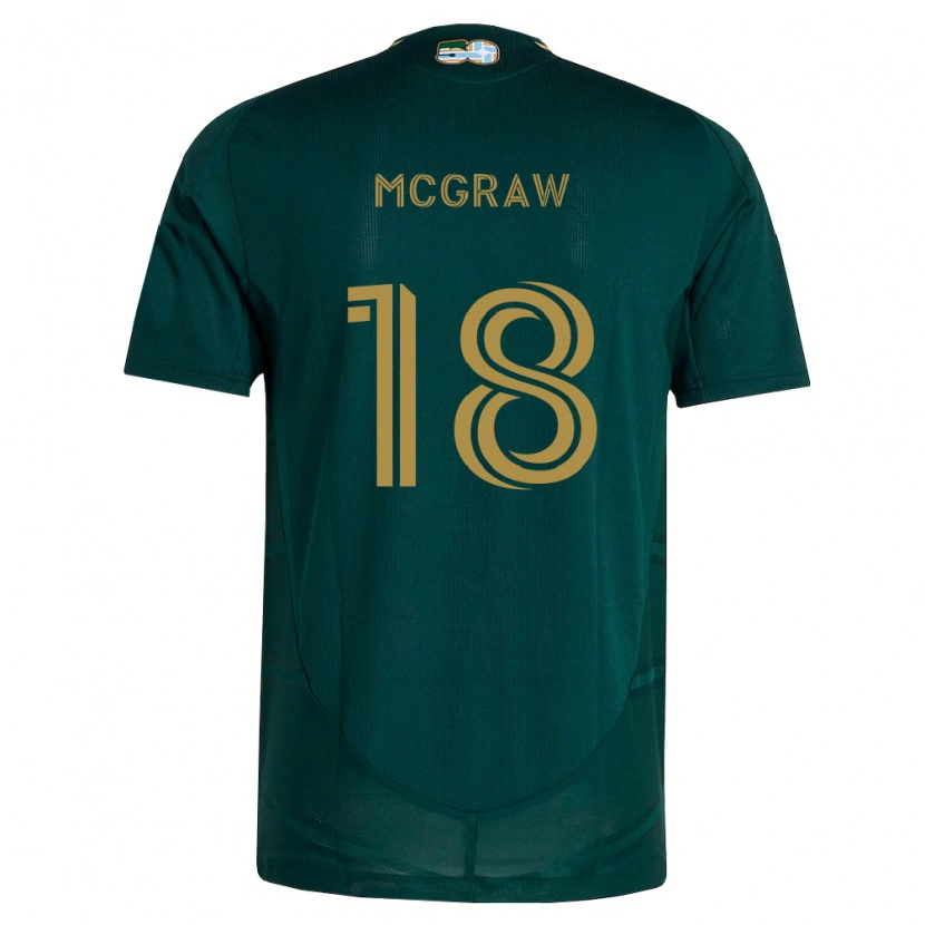 Danxen Femme Maillot Zac Mcgraw #18 Vert Foncé Marron Tenues Domicile 2026/27 T-Shirt