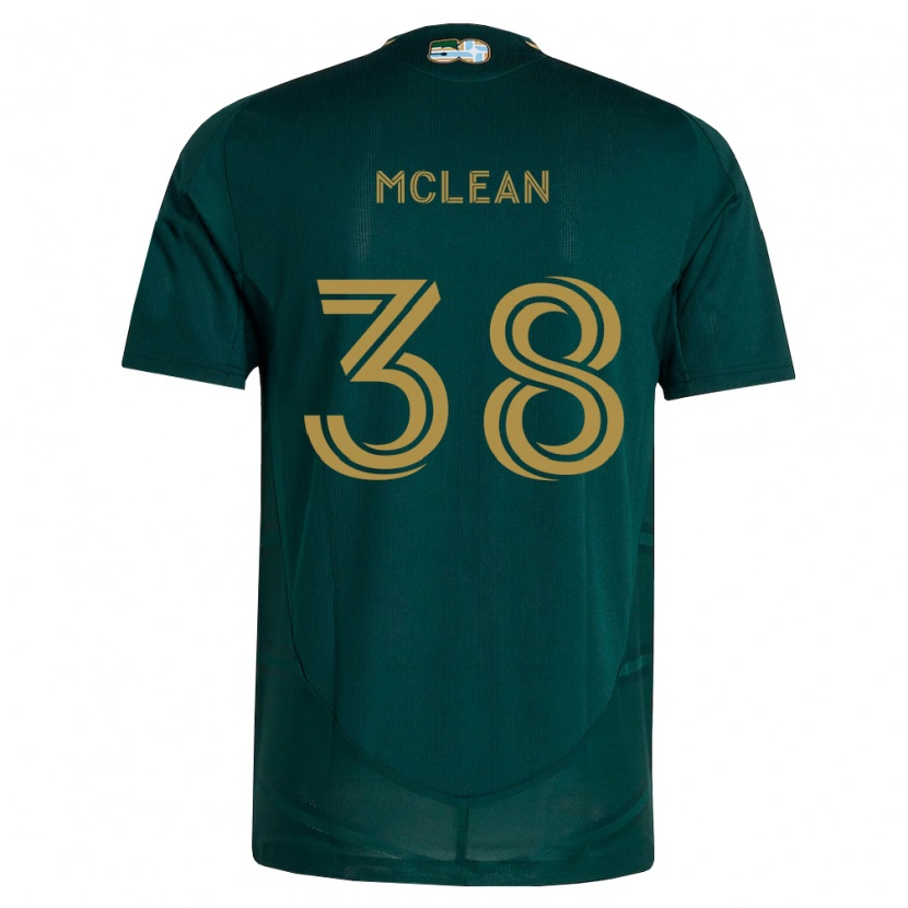 Danxen Femme Maillot Justin Mclean #38 Vert Foncé Marron Tenues Domicile 2026/27 T-Shirt