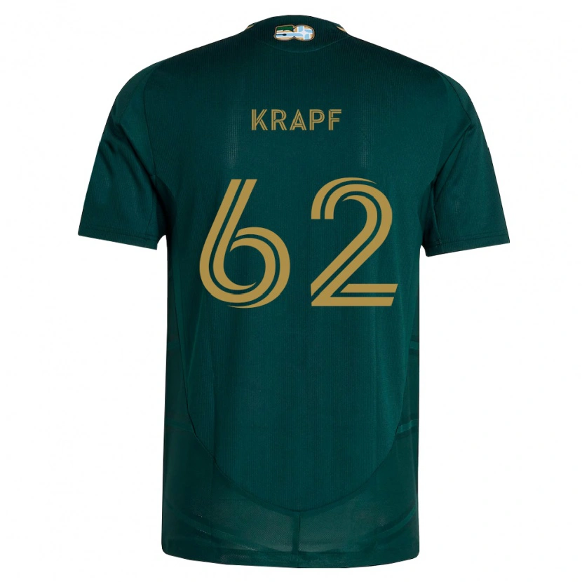 Danxen Femme Maillot Andrew Krapf #62 Vert Foncé Marron Tenues Domicile 2026/27 T-Shirt