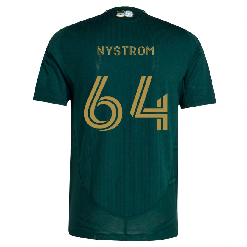 Danxen Femme Maillot August Nystrom #64 Vert Foncé Marron Tenues Domicile 2026/27 T-Shirt