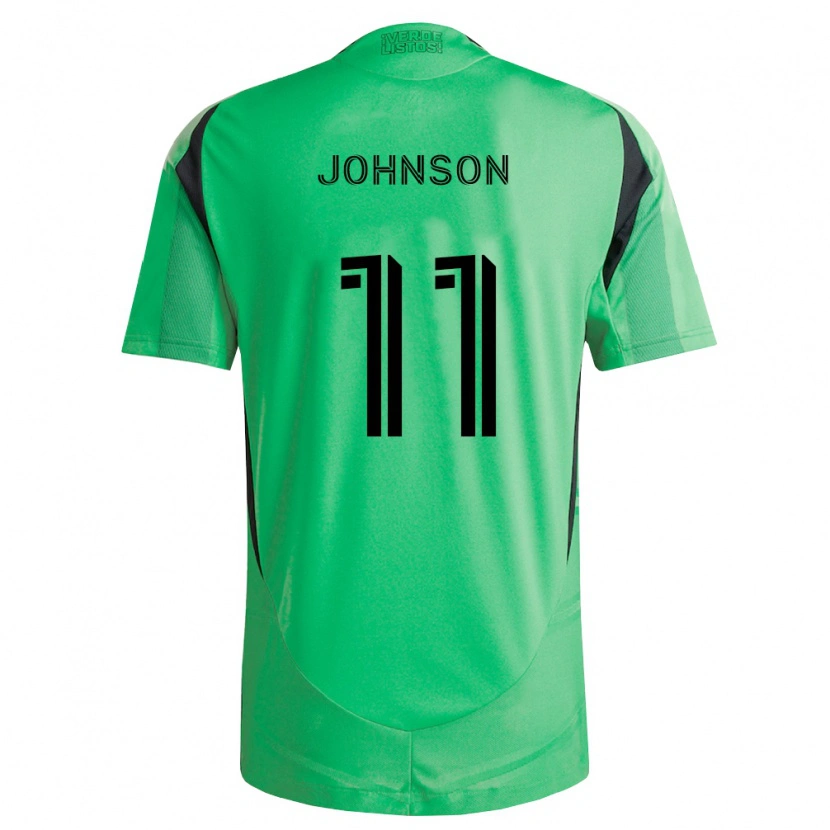 Danxen Femme Maillot Emmanuel Johnson #11 Vert Émeraude Noir Tenues Domicile 2026/27 T-Shirt