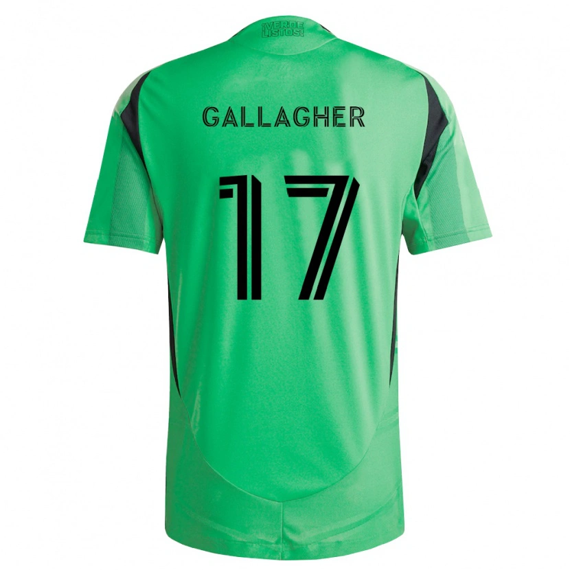 Danxen Femme Maillot Jon Gallagher #17 Vert Émeraude Noir Tenues Domicile 2026/27 T-Shirt