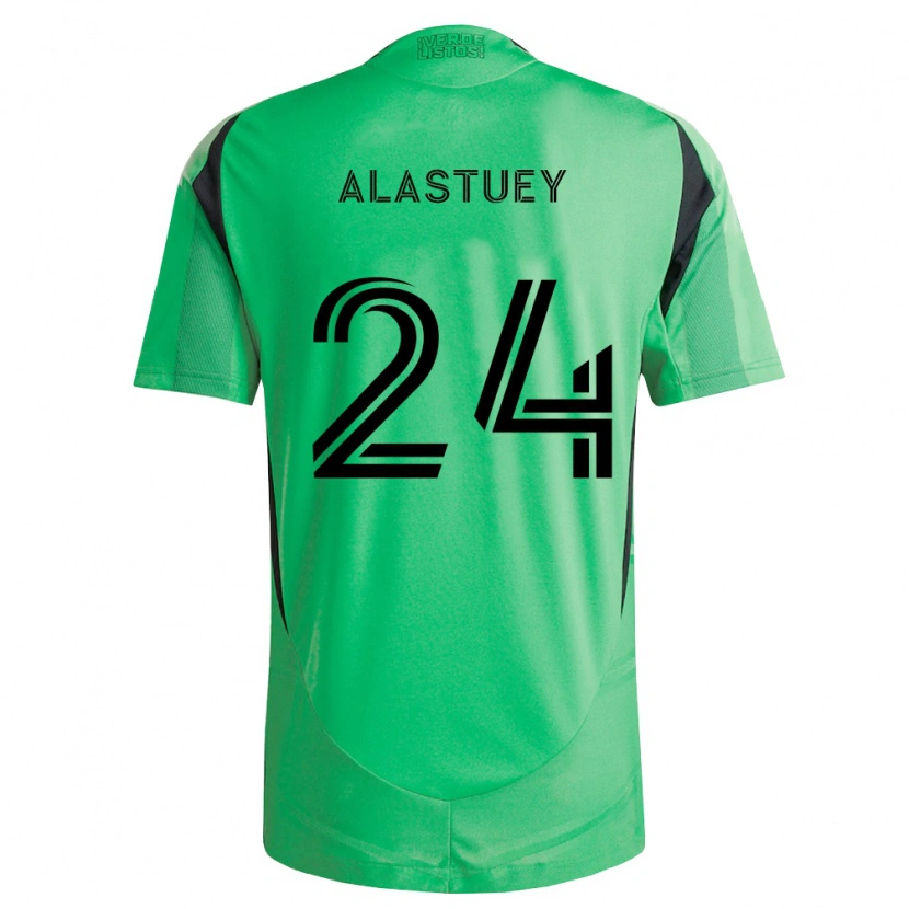 Danxen Femme Maillot Jorge Alastuey #24 Vert Émeraude Noir Tenues Domicile 2026/27 T-Shirt