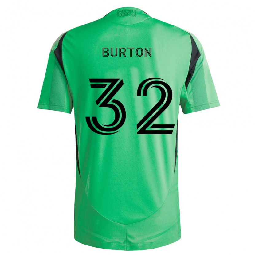 Danxen Femme Maillot Micah Burton #32 Vert Émeraude Noir Tenues Domicile 2026/27 T-Shirt