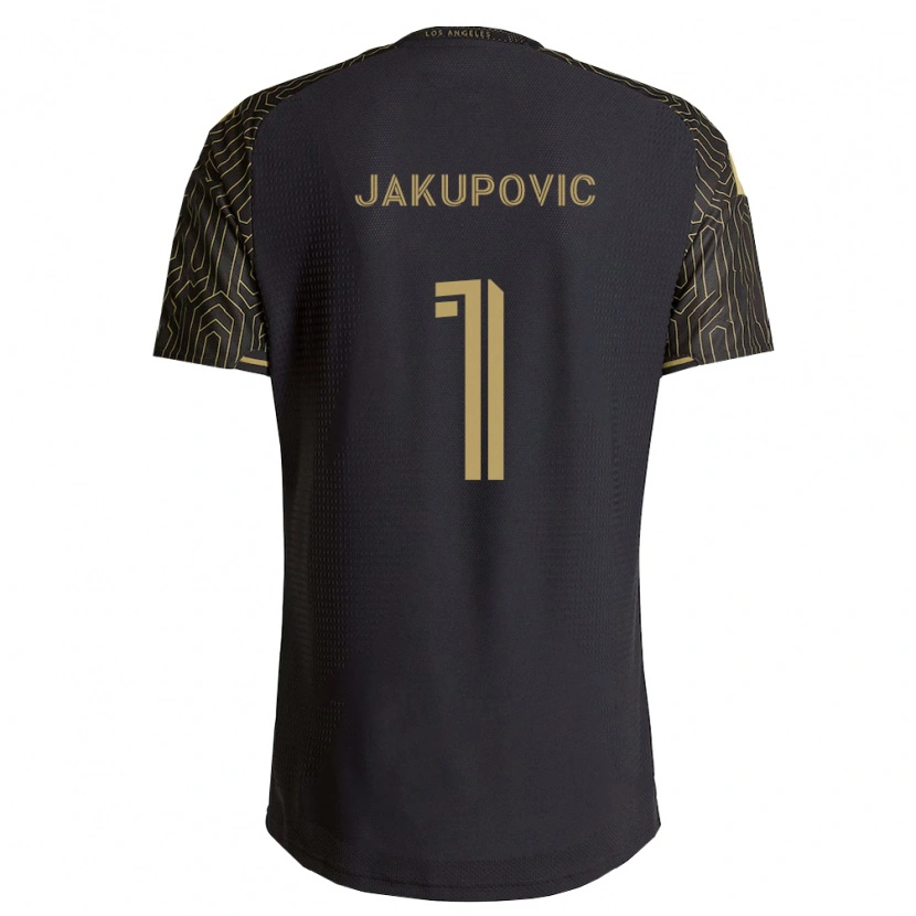 Danxen Femme Maillot Eldin Jakupovic #1 Marron Noir Tenues Domicile 2026/27 T-Shirt