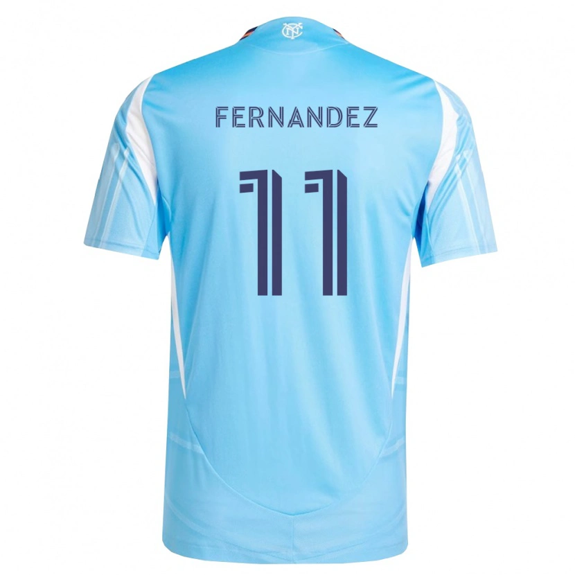 Danxen Femme Maillot Julián Fernández #11 Bleu Ciel Blanc Tenues Domicile 2026/27 T-Shirt