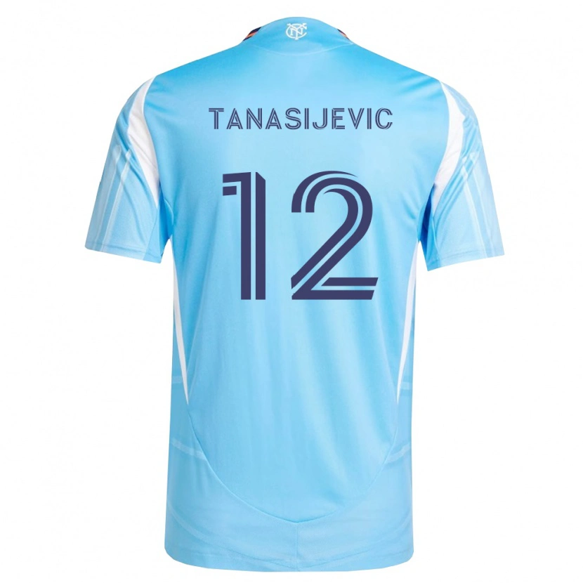Danxen Femme Maillot Strahinja Tanasijevic #12 Bleu Ciel Blanc Tenues Domicile 2026/27 T-Shirt