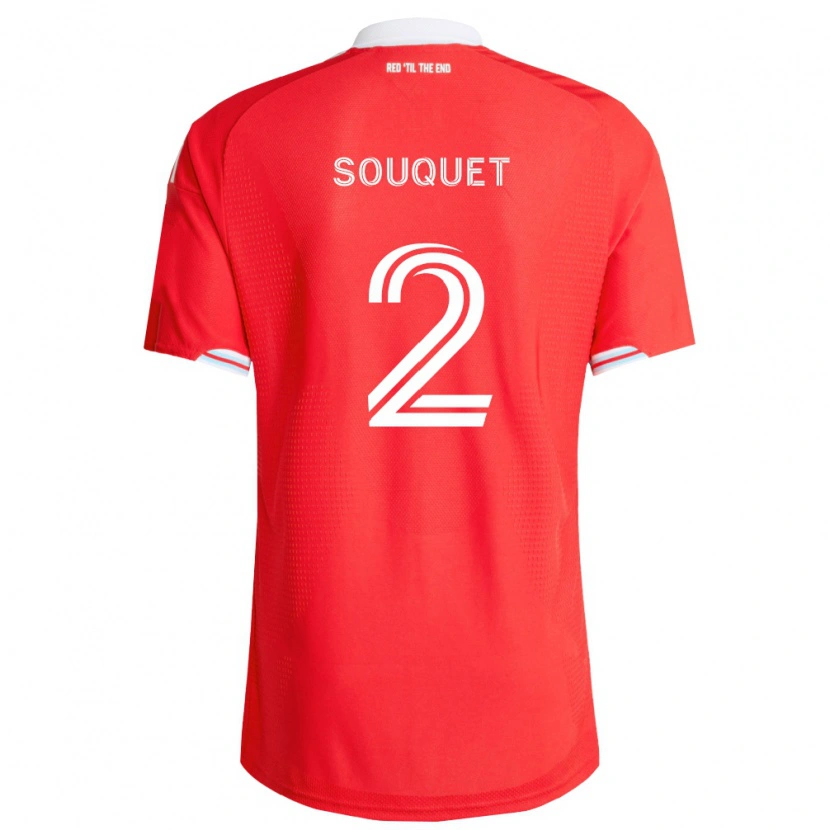 Danxen Femme Maillot Arnaud Souquet #2 Rouge Bleu Foncé Blanc Tenues Domicile 2026/27 T-Shirt