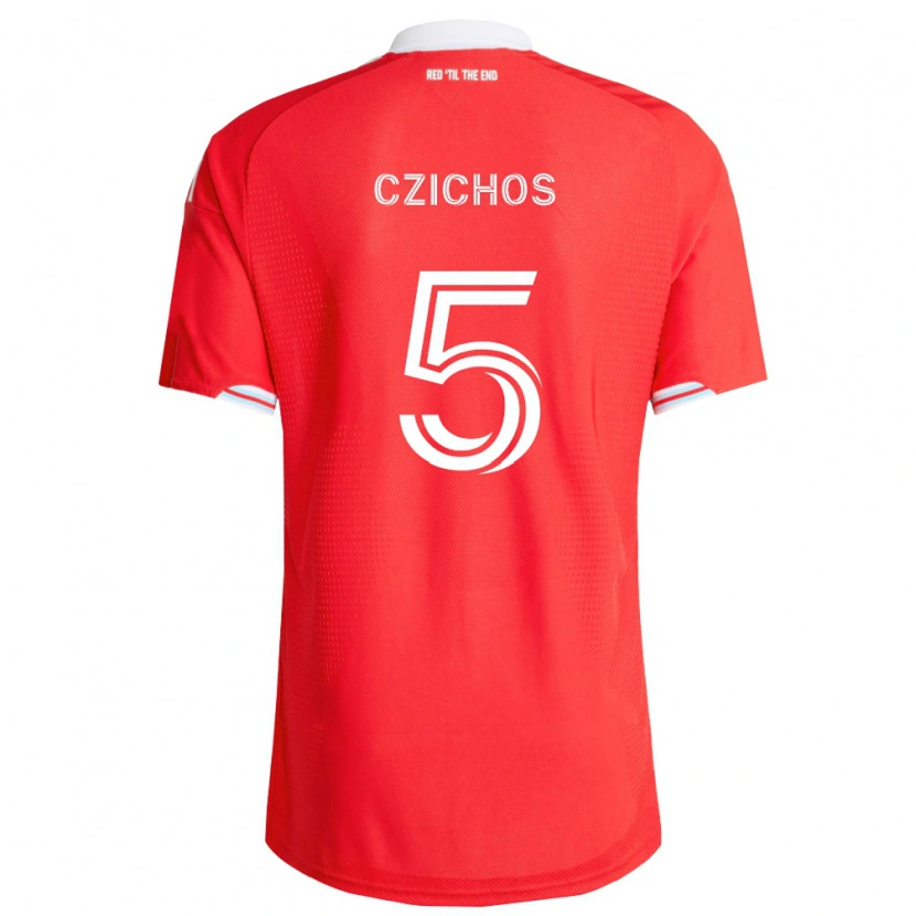 Danxen Femme Maillot Rafael Czichos #5 Rouge Bleu Foncé Blanc Tenues Domicile 2026/27 T-Shirt