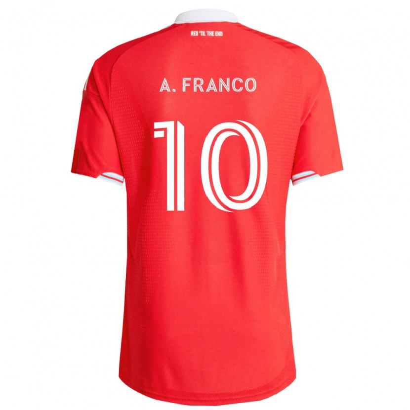 Danxen Femme Maillot André Franco #10 Rouge Bleu Foncé Blanc Tenues Domicile 2026/27 T-Shirt