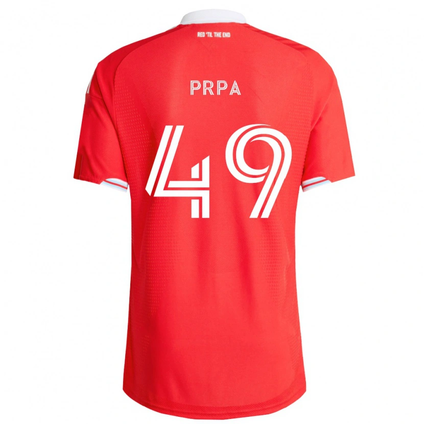 Danxen Femme Maillot Luka Prpa #49 Rouge Bleu Foncé Blanc Tenues Domicile 2026/27 T-Shirt