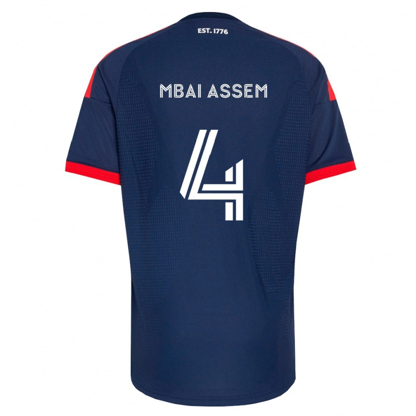 Danxen Femme Maillot Chris Mbaï-Assem #4 Bleu Royal Rouge Blanc Tenues Domicile 2026/27 T-Shirt