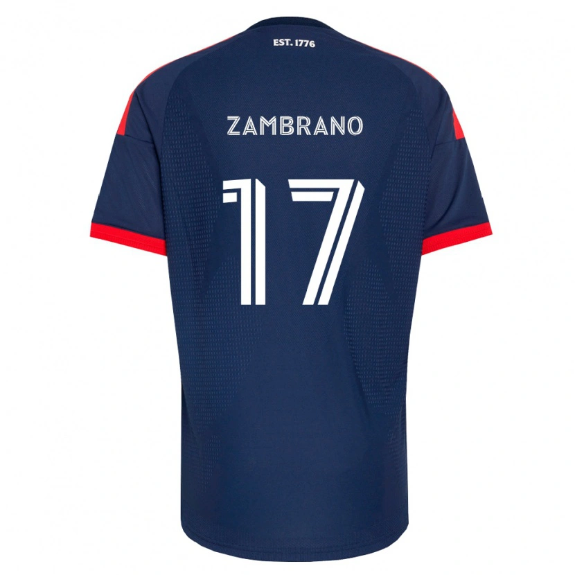Danxen Femme Maillot Marcos Zambrano #17 Bleu Royal Rouge Blanc Tenues Domicile 2026/27 T-Shirt