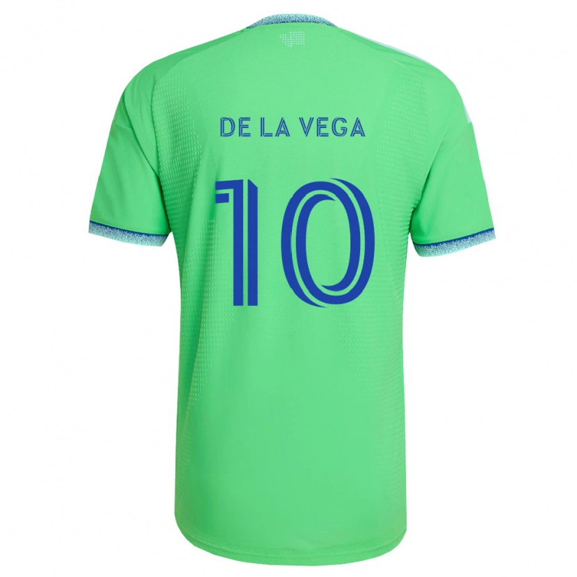 Danxen Femme Maillot Pedro De La Vega #10 Vert Bleu Clair Tenues Domicile 2026/27 T-Shirt
