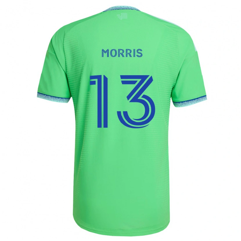 Danxen Femme Maillot Jordan Morris #13 Vert Bleu Clair Tenues Domicile 2026/27 T-Shirt