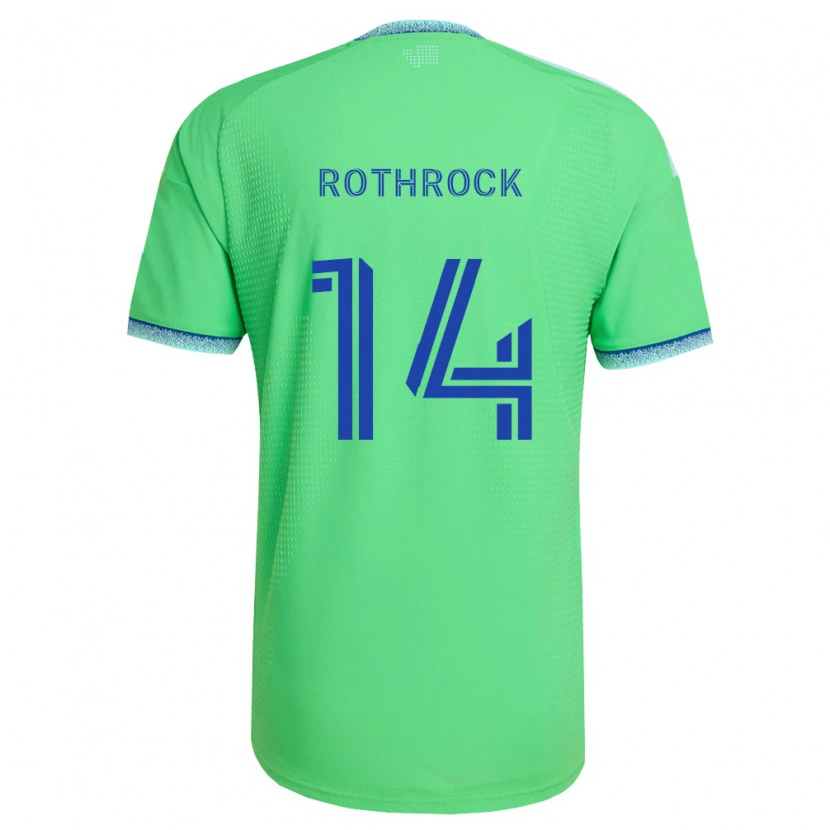 Danxen Femme Maillot Paul Rothrock #14 Vert Bleu Clair Tenues Domicile 2026/27 T-Shirt