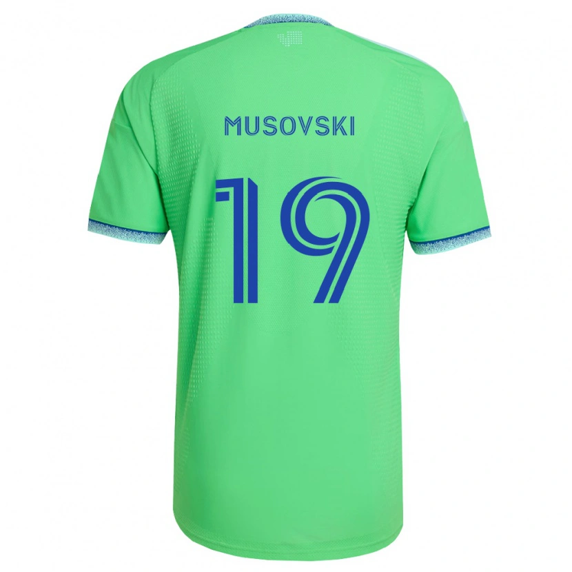 Danxen Femme Maillot Danny Musovski #19 Vert Bleu Clair Tenues Domicile 2026/27 T-Shirt