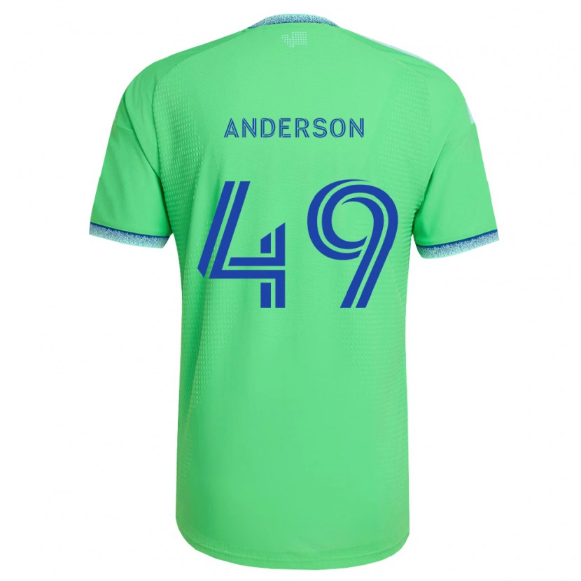 Danxen Femme Maillot Hunter Anderson #49 Vert Bleu Clair Tenues Domicile 2026/27 T-Shirt