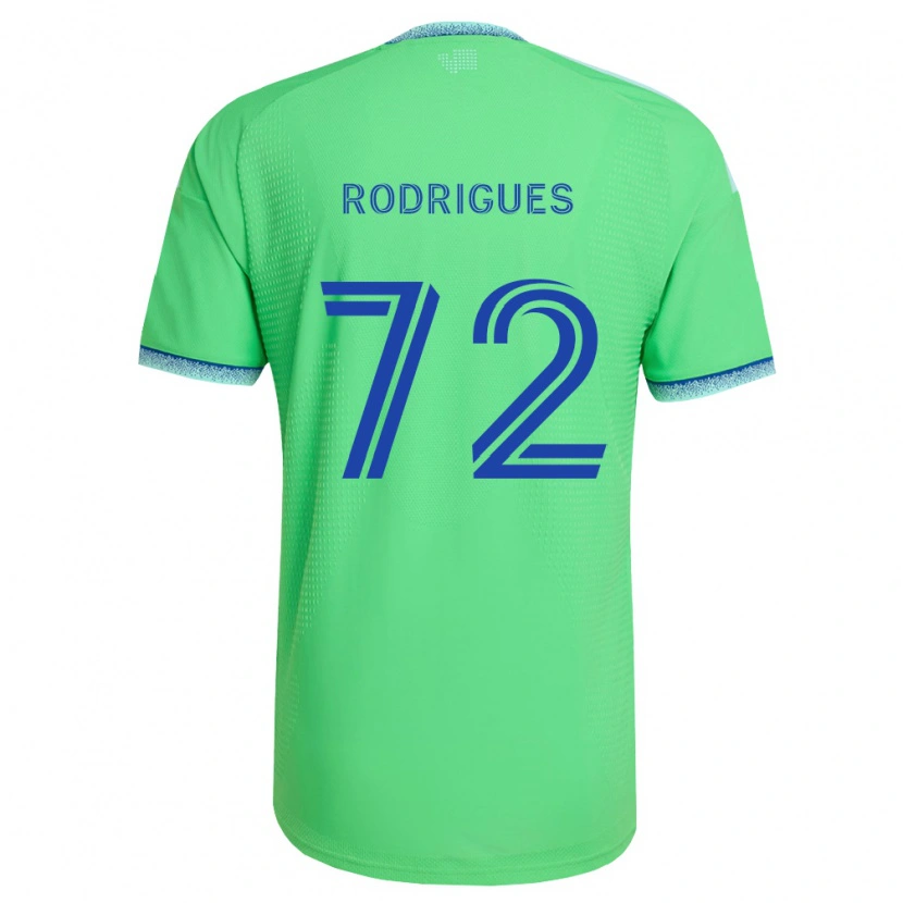 Danxen Femme Maillot Braudílio Rodrigues #72 Vert Bleu Clair Tenues Domicile 2026/27 T-Shirt