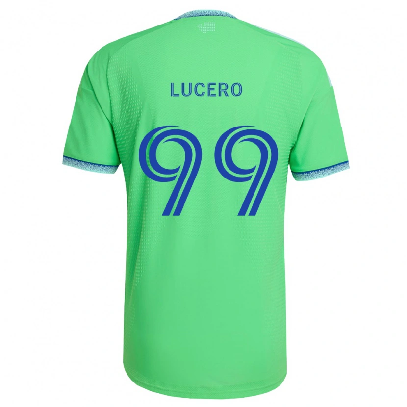 Danxen Femme Maillot Landon Lucero #99 Vert Bleu Clair Tenues Domicile 2026/27 T-Shirt