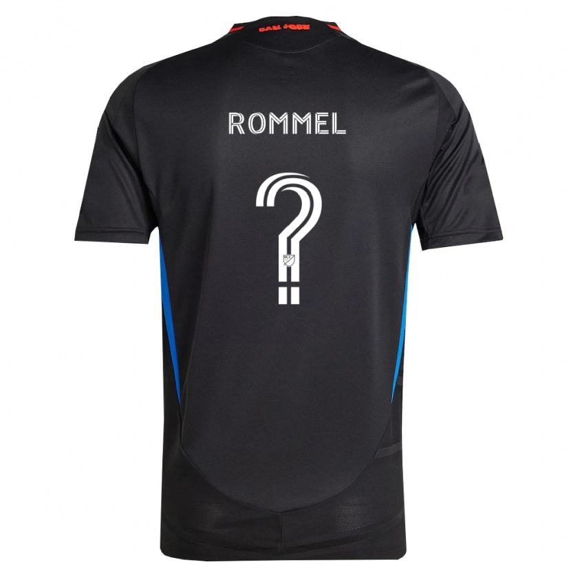Danxen Femme Maillot Rocky Rommel #0 Bleu Blanc Noir Tenues Domicile 2026/27 T-Shirt