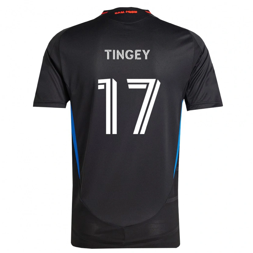Danxen Femme Maillot Keegan Tingey #17 Bleu Blanc Noir Tenues Domicile 2026/27 T-Shirt