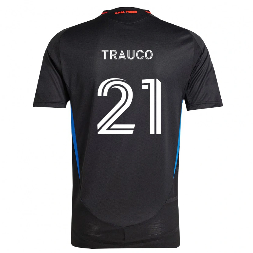 Danxen Femme Maillot Miguel Trauco #21 Bleu Blanc Noir Tenues Domicile 2026/27 T-Shirt